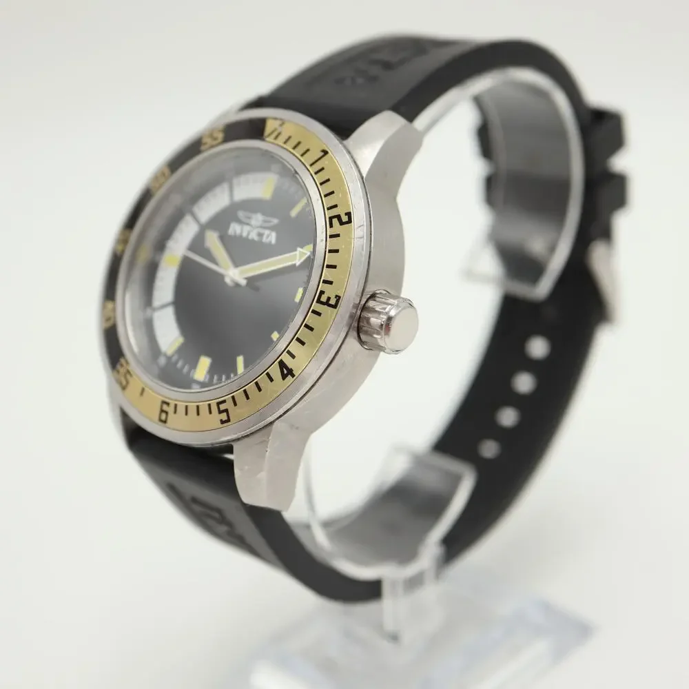 Invicta Specialty Black Gold Mens 45mm Diver Watch 12846 Resin Band New Battery